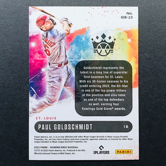 Paul Goldschmidt - 2022 Diamond Kings Gallery of Stars #GS-13 - Picture 2 of 2